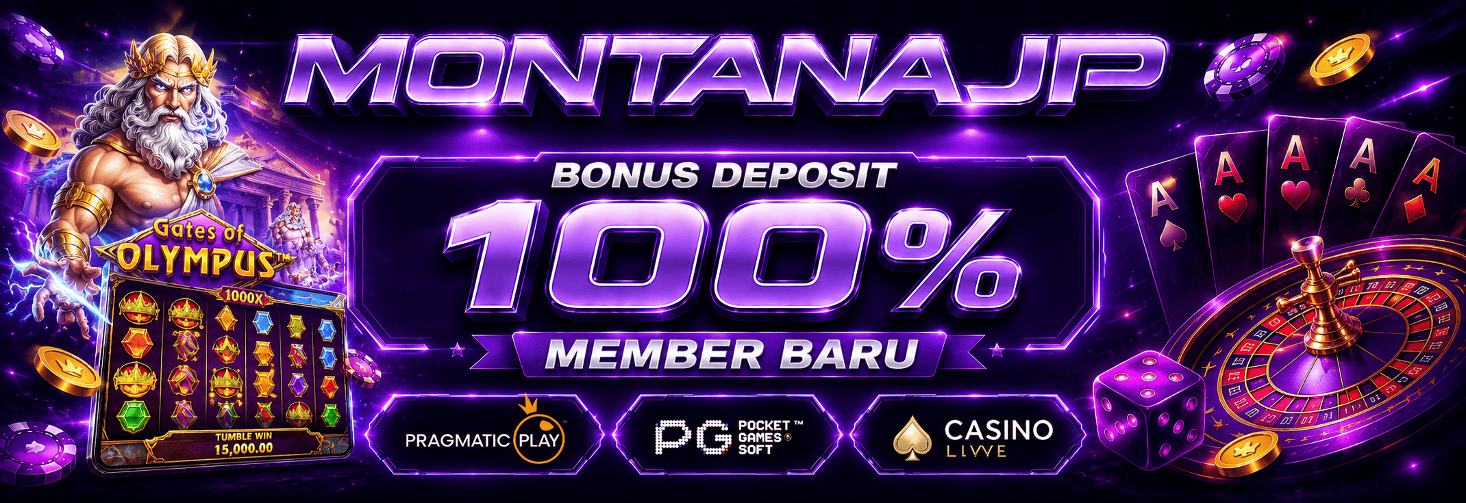 BONUS NEW MEMBER 100% TANPA TO